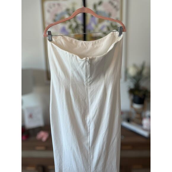 NWT Revolve x Michael Costello Briggs Strapless Boned Gown Ivory Womens Size XL - Picture 5 of 15